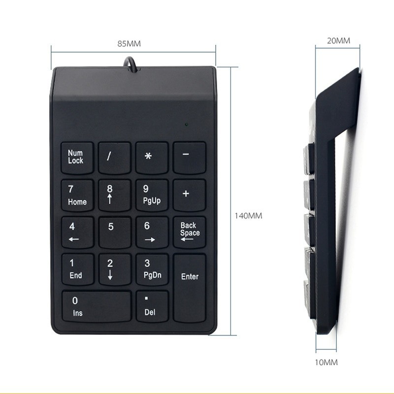 ANENG Numeric Keypad Numpad USB Wired Keyboard K24