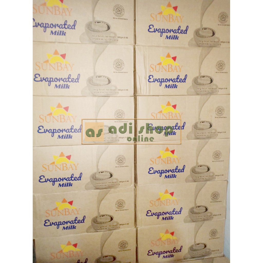 

SUNBAY EVAPORATED MILK 380g 1 KARTON (DUS) ISI 48 PCS