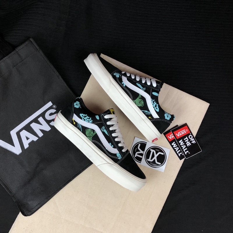 custom black old skool vans