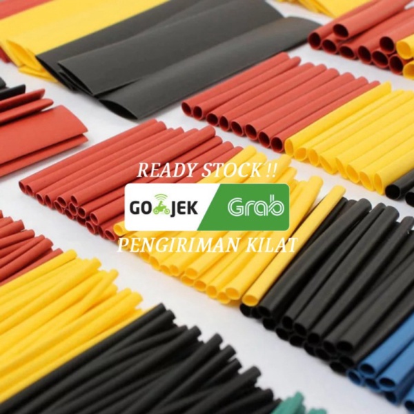 Promo Kabel Bakar Heat Shrink Tube Isolasi Bakar Kabel Bakar 164 Pcs - warna warni Murah