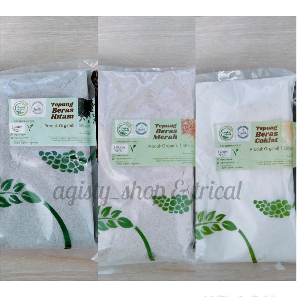 

Lingkar Organik Tepung Beras Organik Tepung Beras MPASI 500 Gram