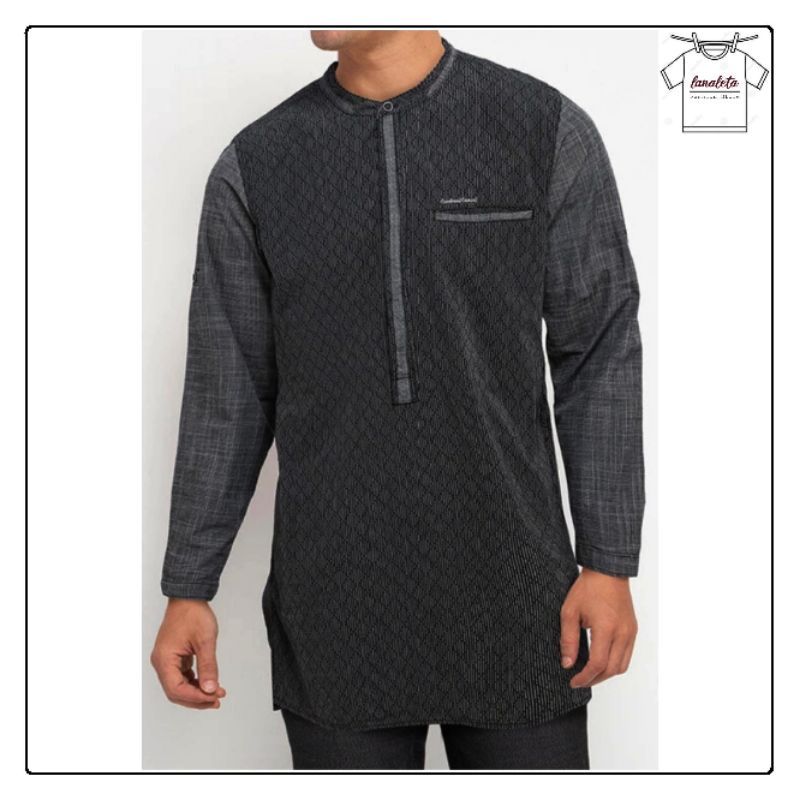 Kemeja Koko Kurta Pakistan CARDINAL Lengan Panjang Terbaru Reguler Fit Original C0644