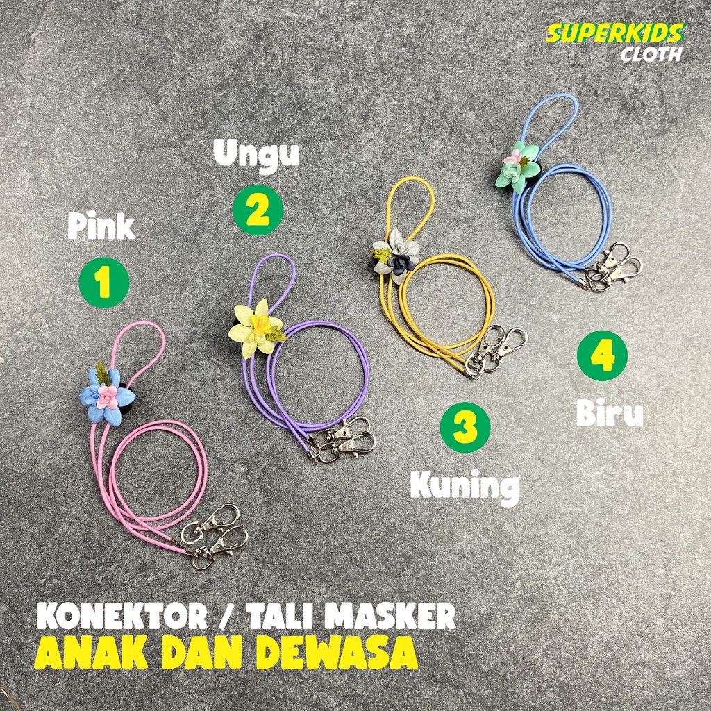 STRAP MASKER KONEKTOR MASKER TALI MASKER ANAK DAN DEWASA SUPERKIDSCLOTH