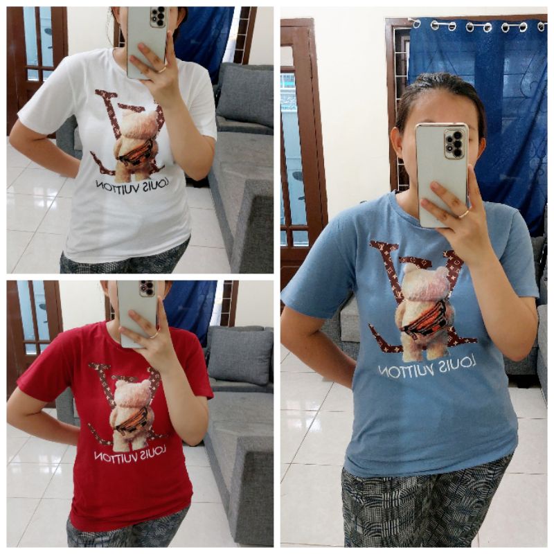 NEW KAOS LV BEAR / KAOS WANITA MURAH /KAOS MURAH