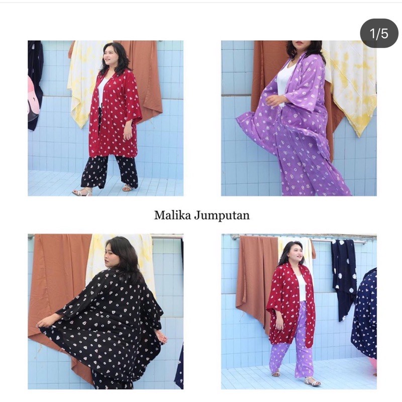 Malika Jumputan | Fabsstore | rayon bigsize jumbosize plussize oversize wanita set outer