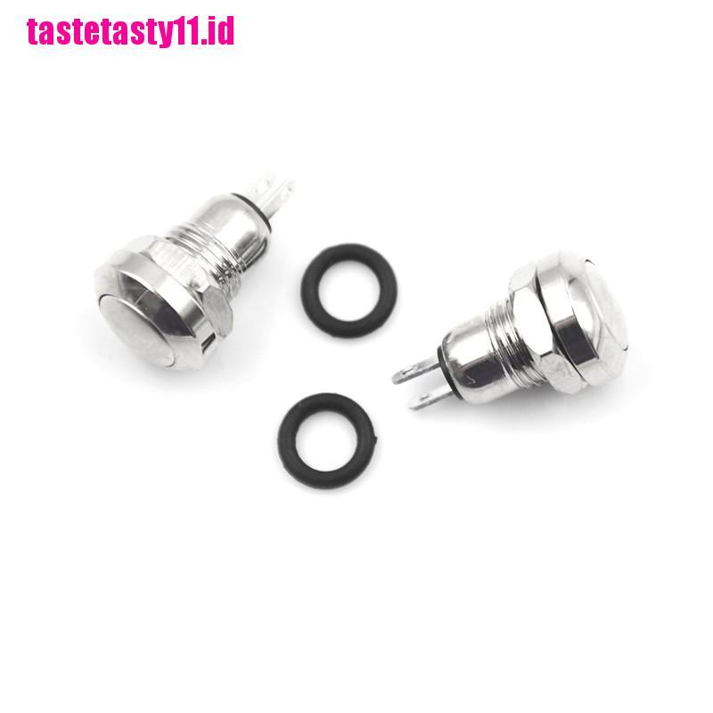 【TTID】2pcs 8mm Mini Micro 2Pin Metal Waterproof Momentary Push Button Switch