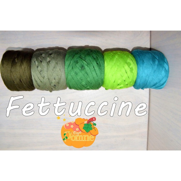 Benang Rajut Fettuccine / Fettuccine Yarn / Benang Rajut Pita Pipih / Ribbon Yarn Crochet