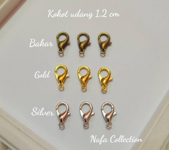 Kokot Udang isi 100pcs untuk konektor masker, kait kalung,kait gelang