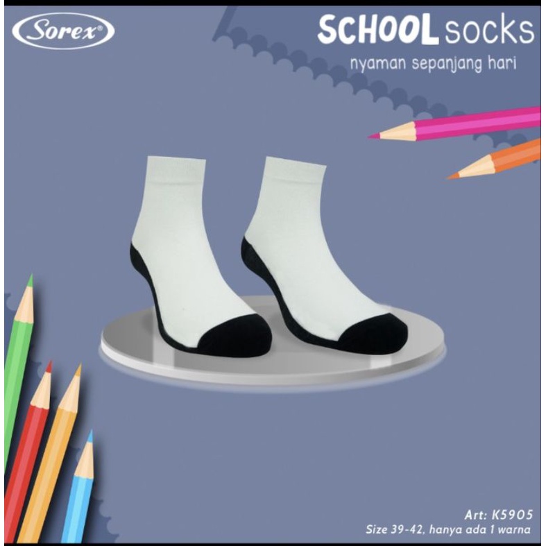 Kaos kaki anak sekolah pelajar Sorex K 5901 - 5902 - 5903 - 5904 - 5905