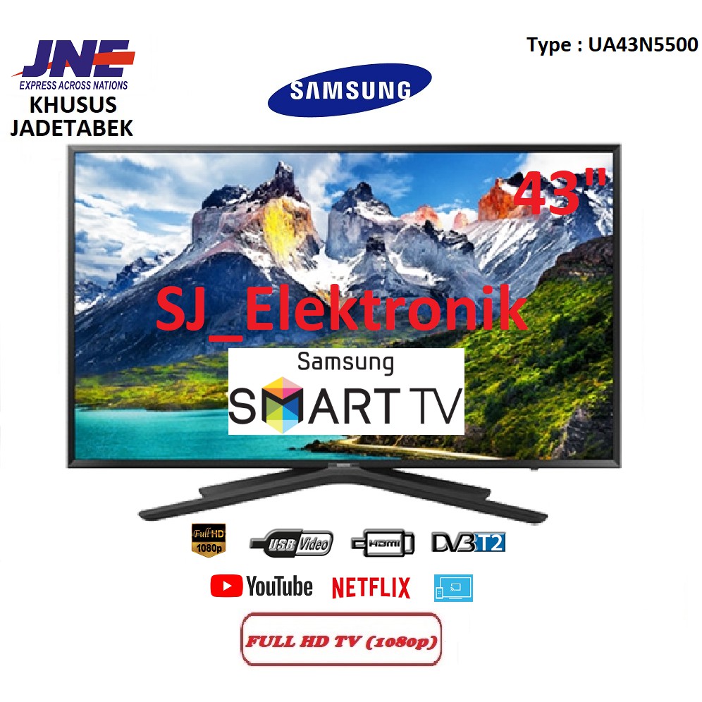 LED TV Samsung 43 Inch UA43N5500 / 43N5500 FullHD SmartTV HDMI USBMovie