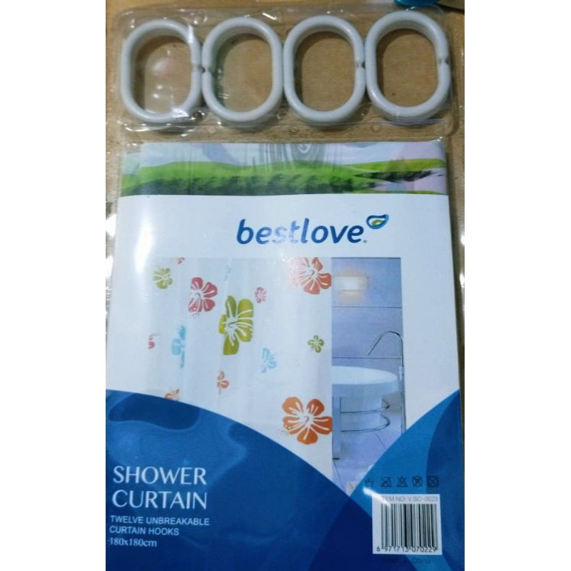 Tirai shower kamar mandi anti air waterproof shower curtain bathroom
