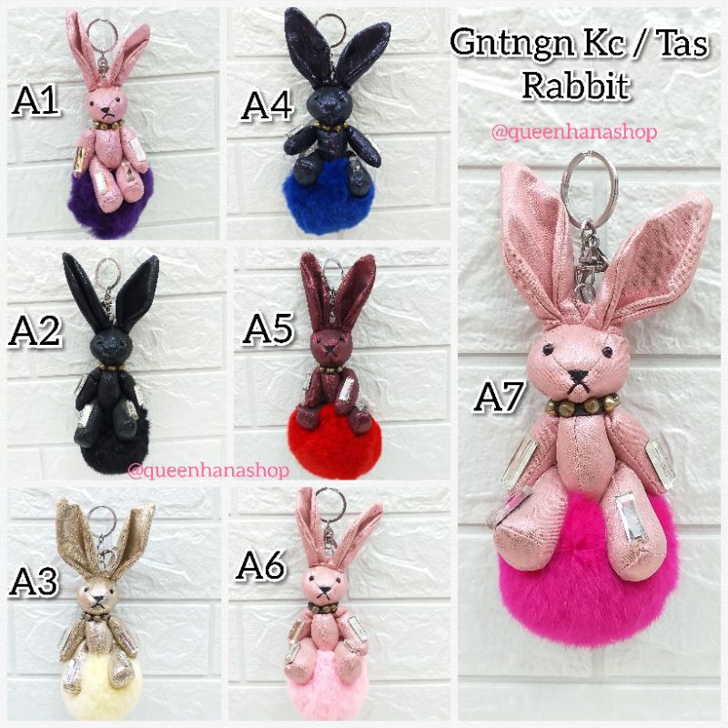 GANTUNGAN KUNCI /GANTUNGAN TAS / GANTUNGAN BEAR RABBIT / GANTUNGAN POMPOM