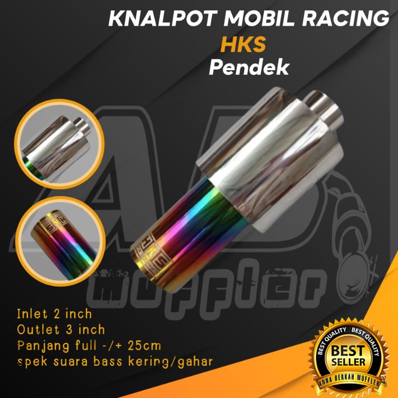 Knalpot Mobil Racing HKS Pendek ayla brio dll