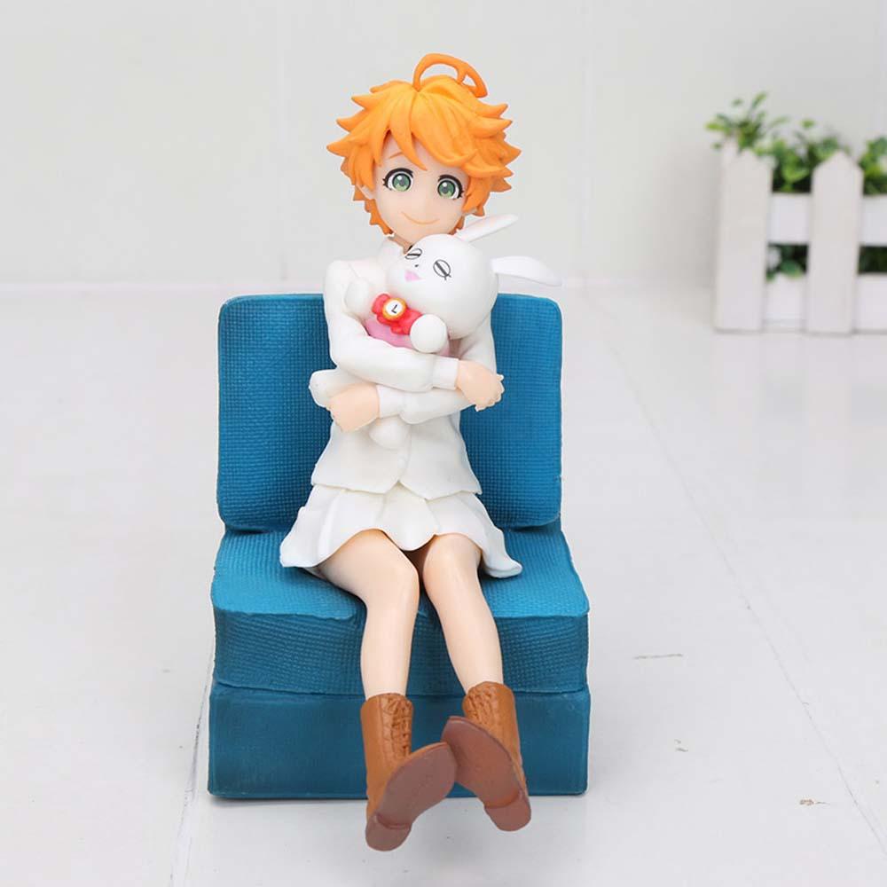 Lanfy Emma Action Figurine Miniatur Koleksi Norman Dekorasi Desktop Emma Ornamen Rumah Model Anime