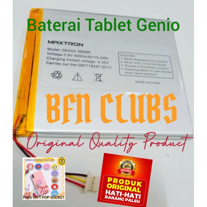 Baterai Maxtron Tablet Genio Original Quality Product