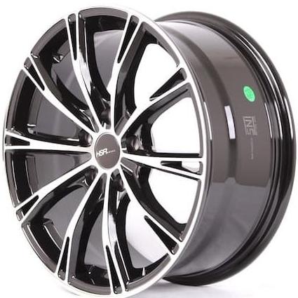 Velg Mobil Ring 17 HSR TAKIKAWA Lebar Pelek 7,5 Hole 5 Hitam Polis