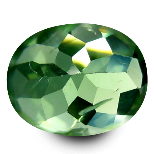 GIA Certified VVS Oval 6.4x5.1mm 0.95ct Natural Unheated Yellowish Green Chrysoberyl CB009
