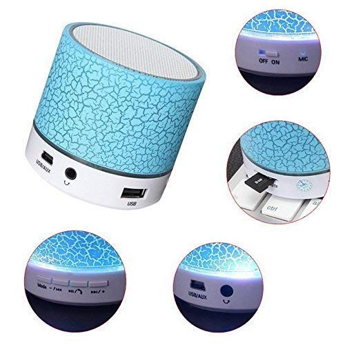 *Speaker Mini Bluetooth Portabel Retak Lampu Led Music Box