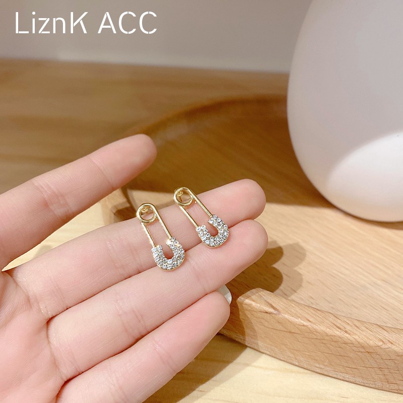 Korea S925 Silver hairclip Zircone Ear Studs for Lovely Girls Earring Girls Fashion Ear Accessory