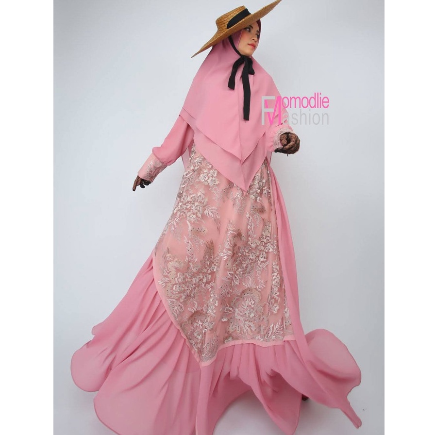 GAMIS SYAR'I PREMIUM BORDIR MARWAH SET, BAJU MUSLIM WANITA, BAJU GAMIS SYAR'I PREMIUM, GAMIS SET TER