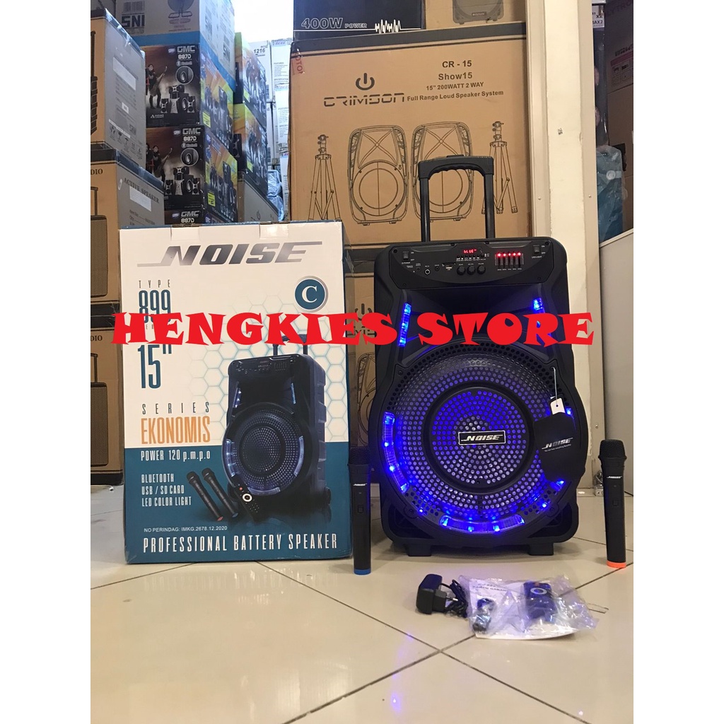 Speaker Portable Wireless Noise 899 C / 899C Ekonomis Original 15 inch