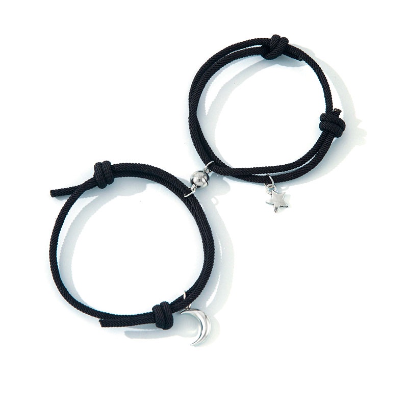 【COD】2Pcs Gelang Couple Magnet Bintang Bulan Each Other Attract Pasangan Pria Dan Wanita Aksesoris