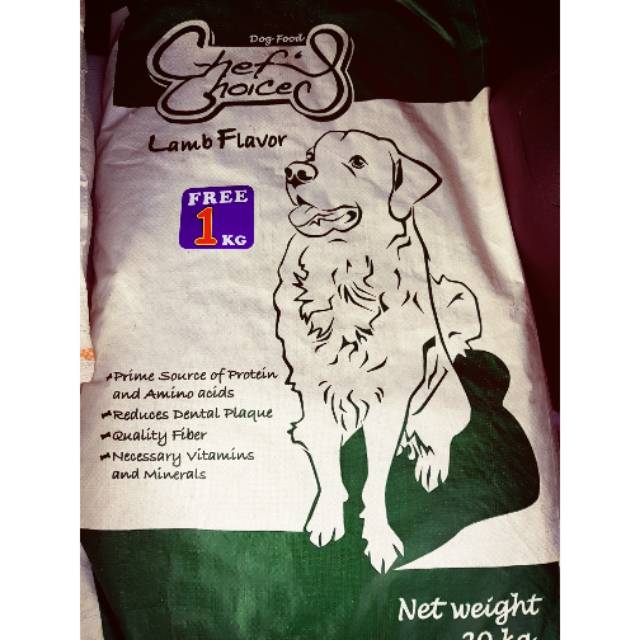 Chef Choice lamb dog food makanan anjing 20kg