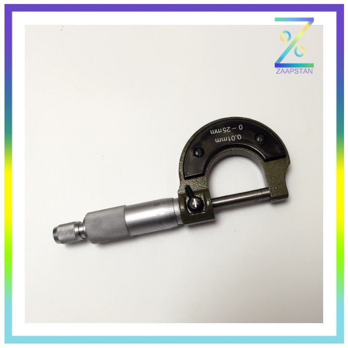 Mitutoyo Micrometer 0-25mm 0.01mm - QST008 - Silver Black