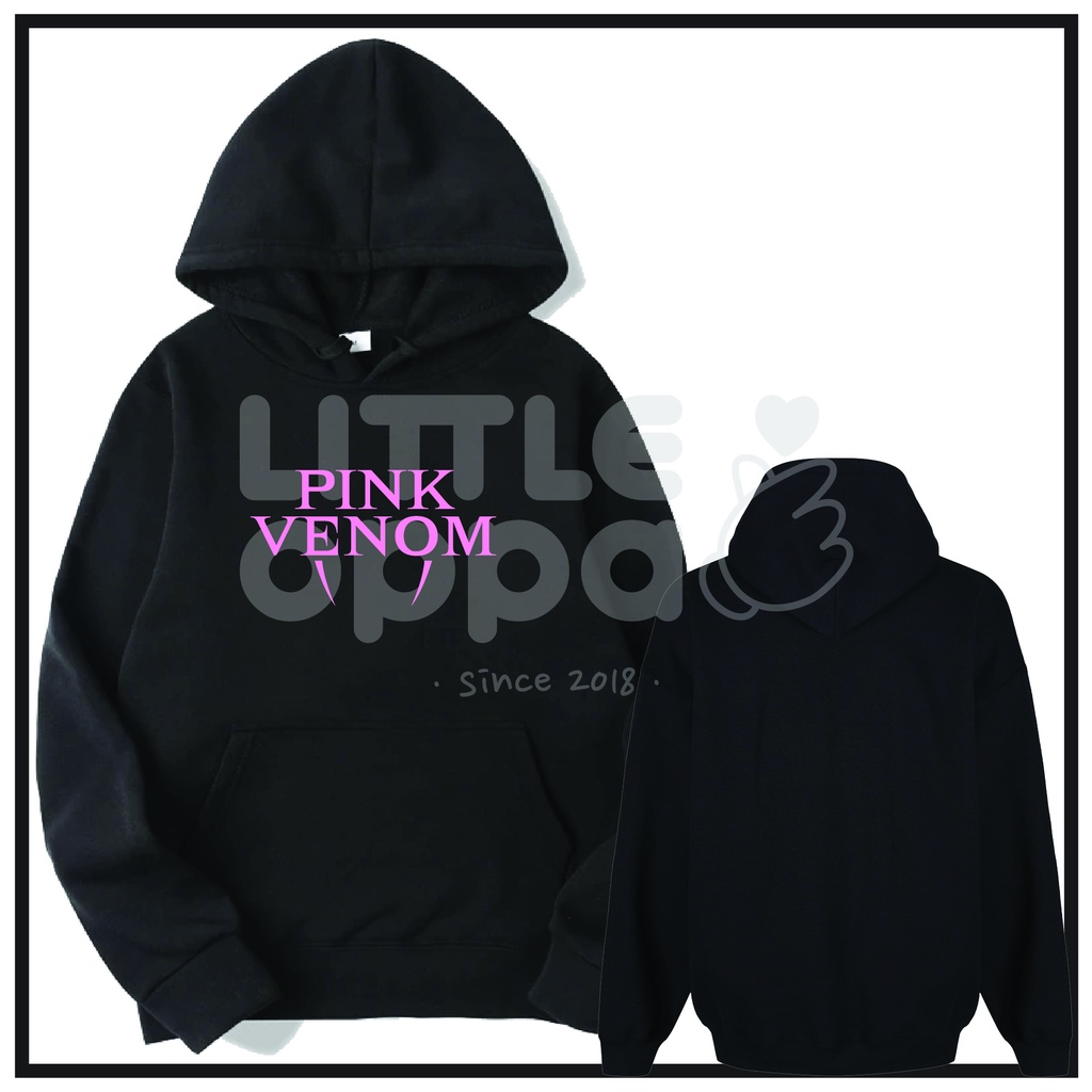 JACKET HOODIE KPOP BP JISOO JENNIE ROSE LISA PINK VENOM HOODIE JUMPER UNISEX