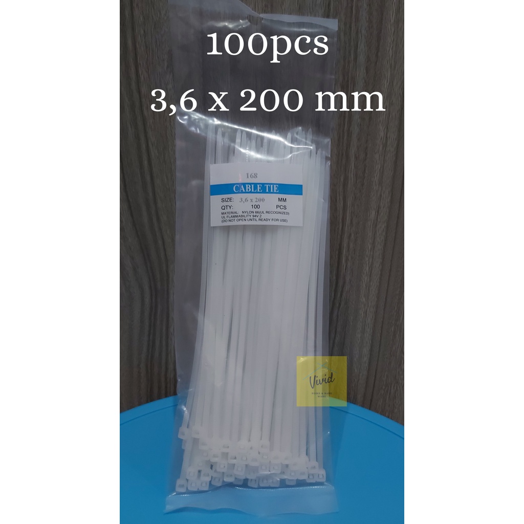 

Kabel Ties 3,6 x 200 MM - Tali Segel Plastik (100 pcs)