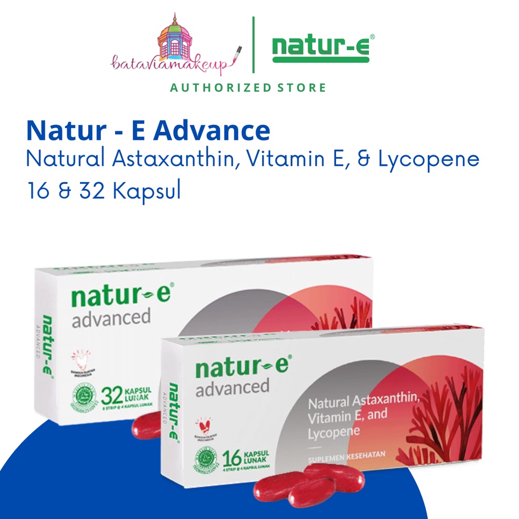 Natur-E Advanced 16's &amp; 32's Natural Astaxantin,Vitamin E,and Lycopene/Suplemen Kesehatan