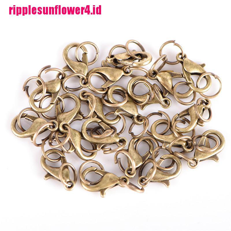 20pcs / set Gesper Lobster Bahan Alloy Untuk Gelang / Kalung