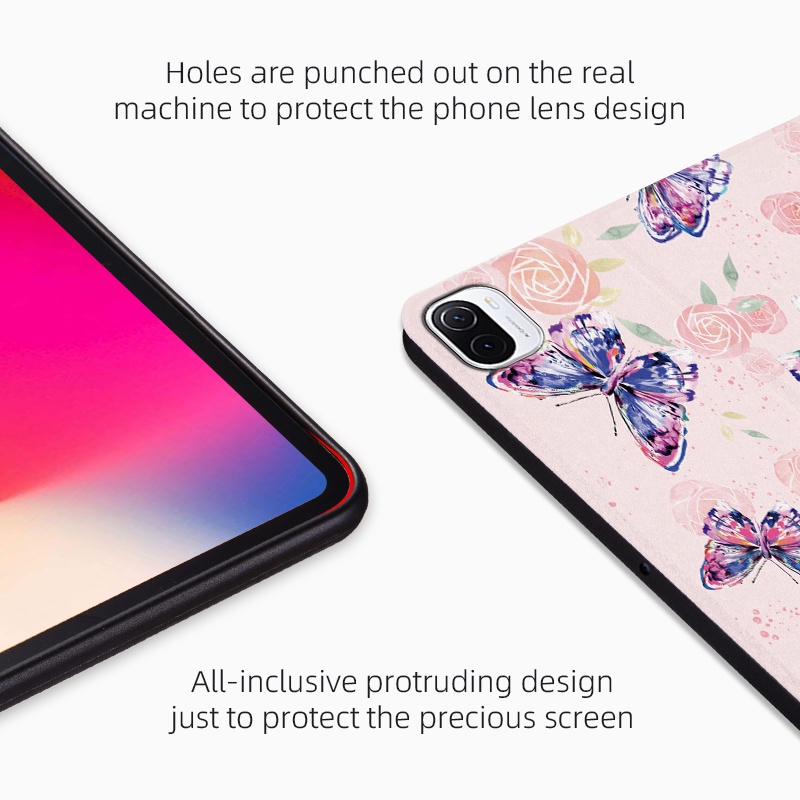 Casing Tablet Untuk Xiaomi Pad5 Pro 5G (2021) Pad5 11.0 &quot;Mi Pad4 Plus 10.1&quot; Pad4 8.0 &quot;(2018) Fashion Fancy Flip Stand Leather Case Warna Butterfly Series Cover