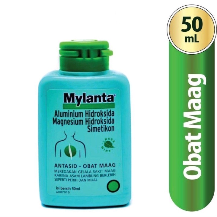 Mylanta Liquid 50 ml/Obat Sakit Maag/Kembung/Obat Asam Lambung/Sakit Perut