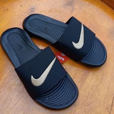 Oke Price.. Sandal Slop Pria Big Size premium Hitam putih Nike victory sandal slide sendal slip on s