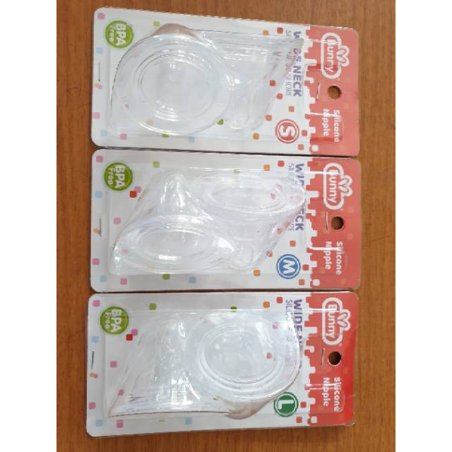 DOT / NIPPLE WIDE NECK BUNNY 2 PCS S/M/L BPA FREE