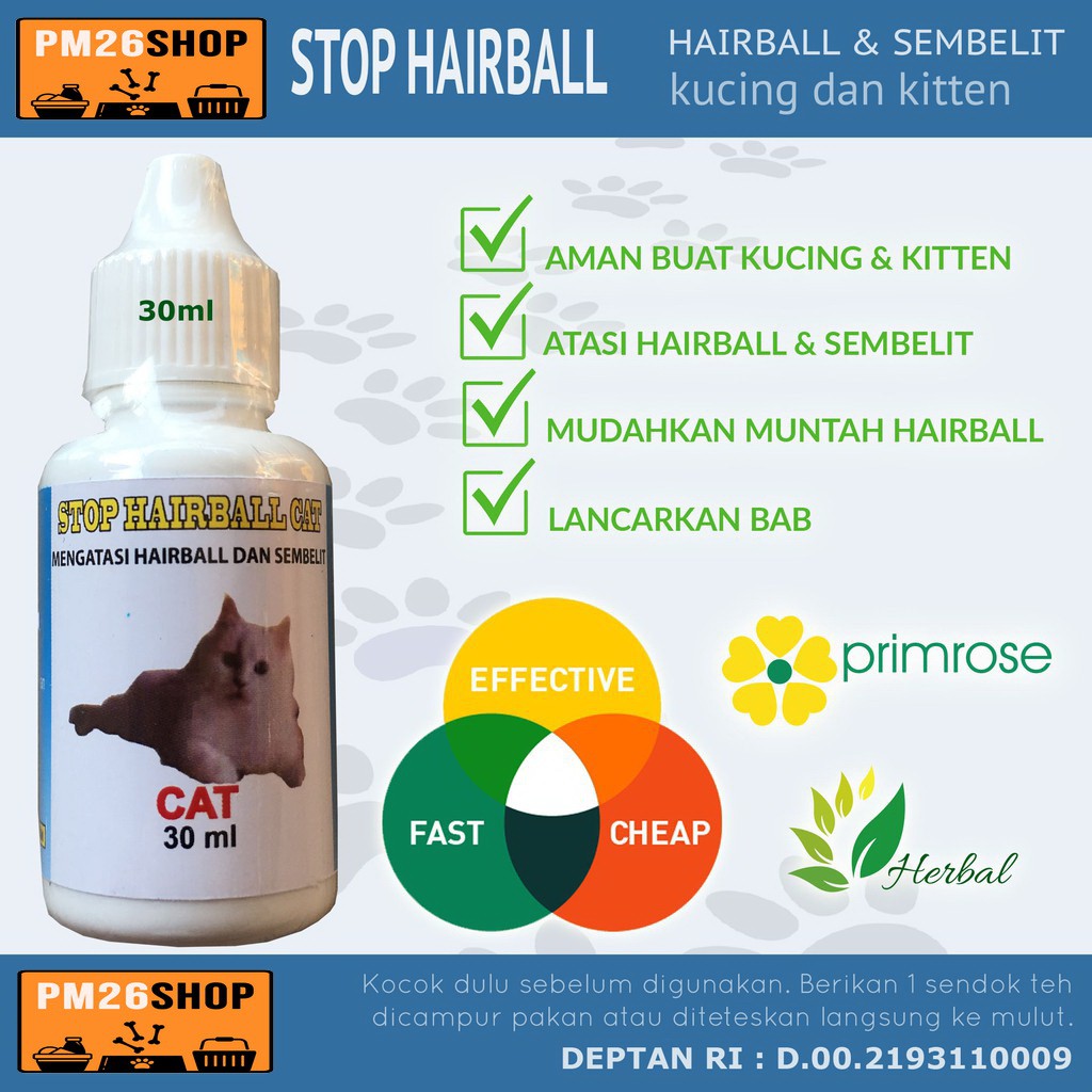 Obat Kucing Sembelit Susah Buang Air Dan Hair Ball STOP HAIRBALL