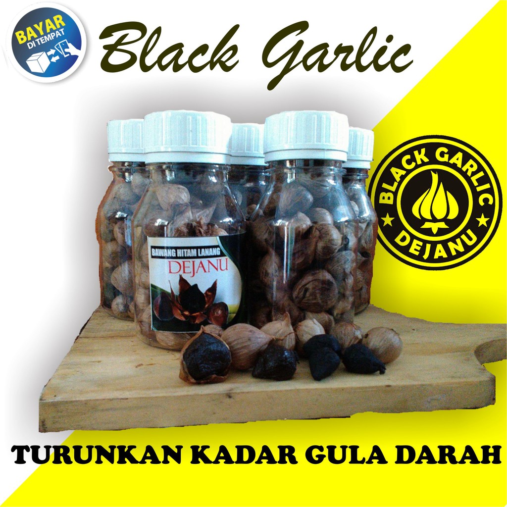 Black Garlic Tunggal Fermentasi Bawang Putih Lanang Herbal Obat Bawang Hitam  - Dejanu