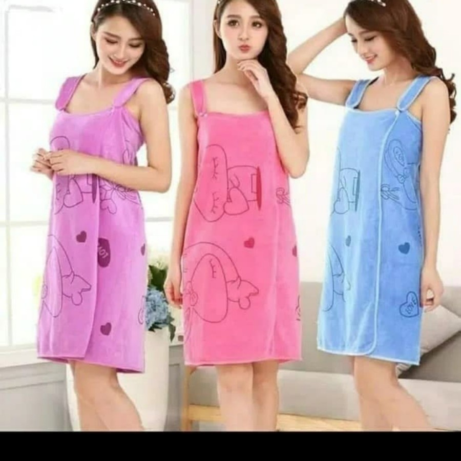 [ASS] Handuk baju dewasa handuk baju tidur karakter multifungsi