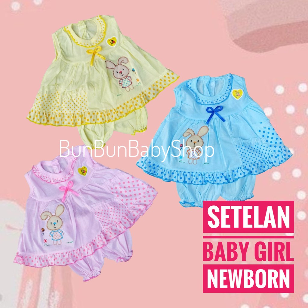 Setelan Cewek Dress Baby  Girl Stelan Baju  Bayi  Lahir 