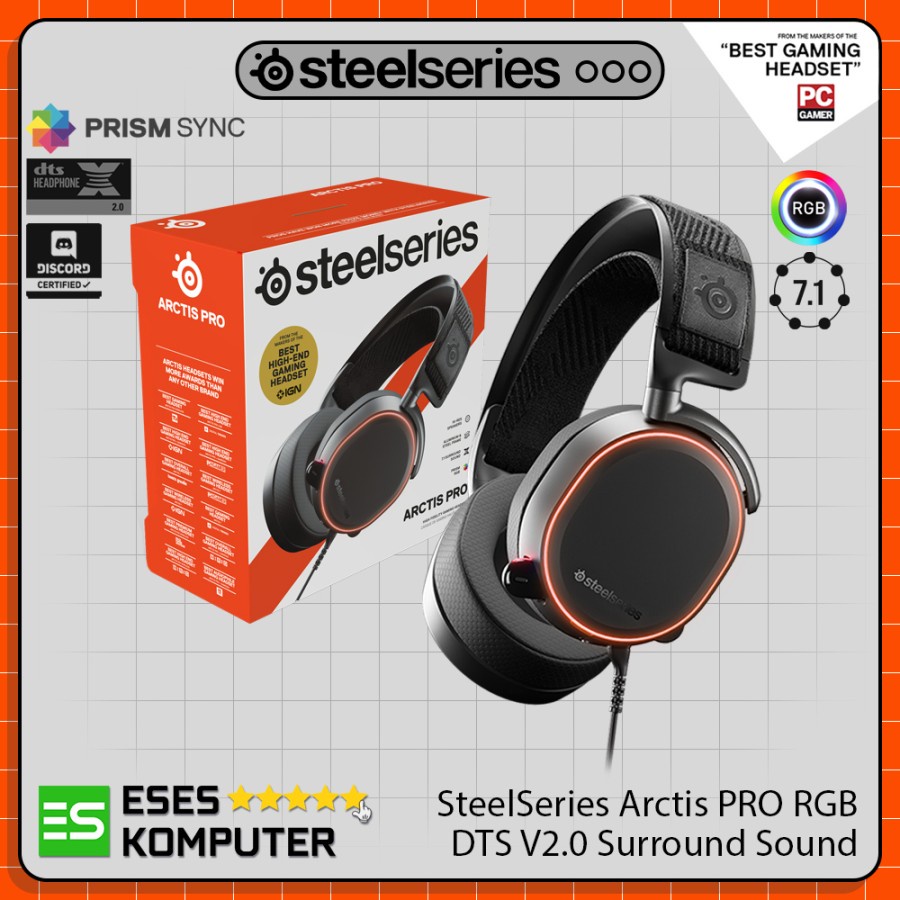 Headset SteelSeries Arctis PRO RGB | 7.1 Surround Sound Headset Gaming