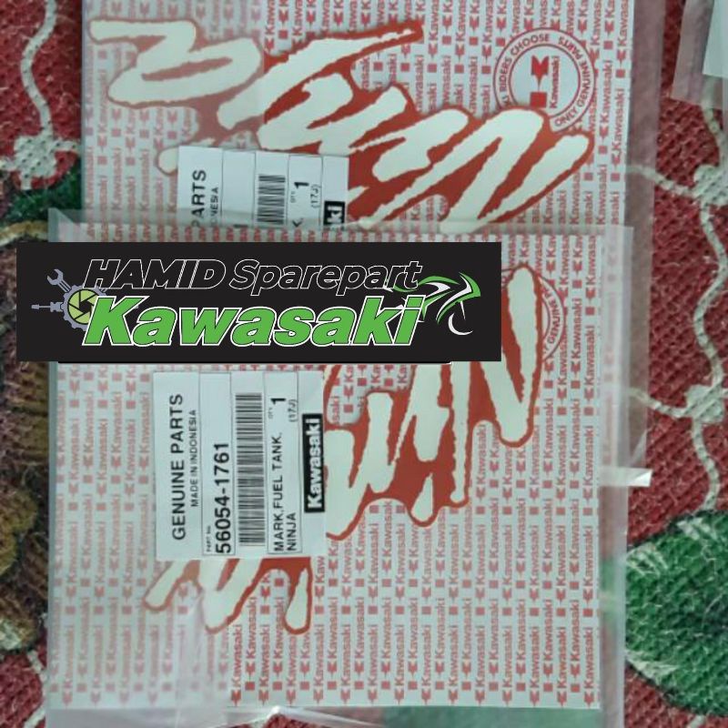 Striping stiker polet strip tank tangki bensin ninja RR.new orange 2015 original kawasaki  ori