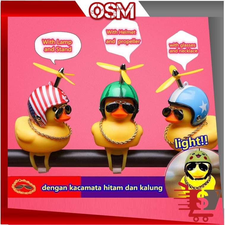 OSM 546 Bebek  Kuning LED Bell Bebek  Helm Spion Motor 