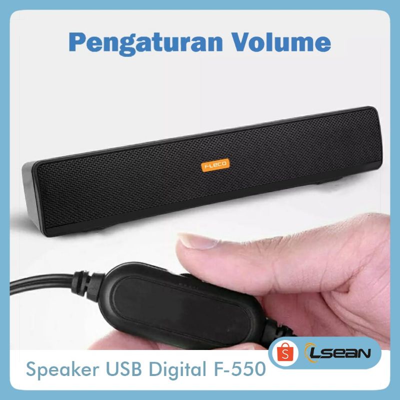 PENGERAS SUARA LAPTOP PC GAMING SUPER BASS SOUNDBAR SPEAKER PORTABLE F-550