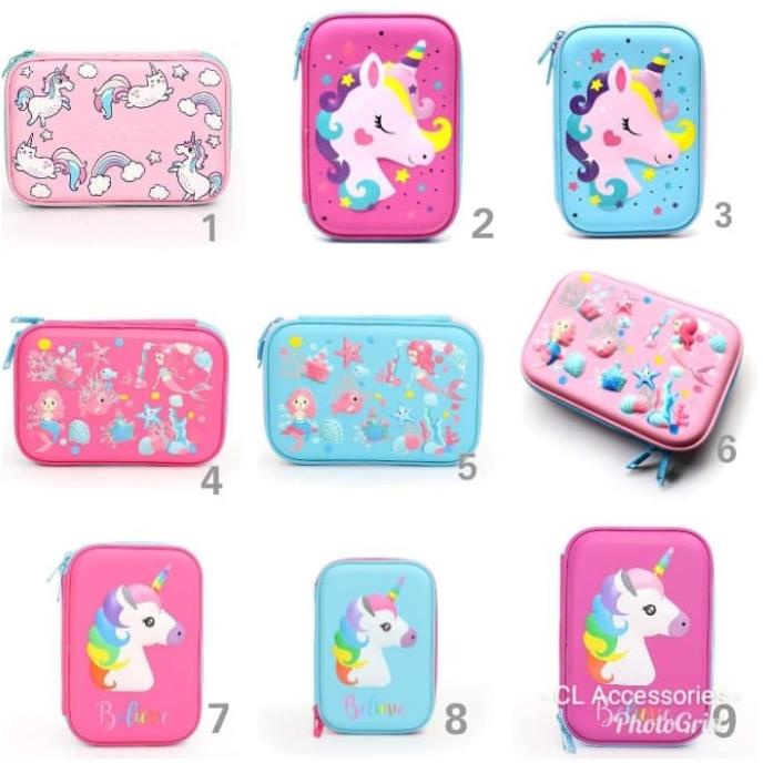

^^^^^] kotak tempat pensil anak unicorn tebal import hard case pencil case
