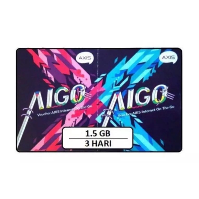 Voucher Kuota Axis Aigo 1.5 GB 3 Hari (1GB Nasional 500 MB LOKAL)