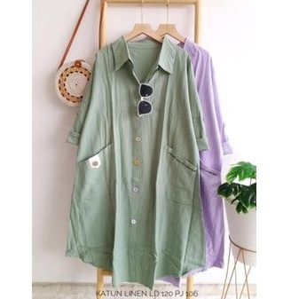 Tunik katun linen jumbo ld 120 cm