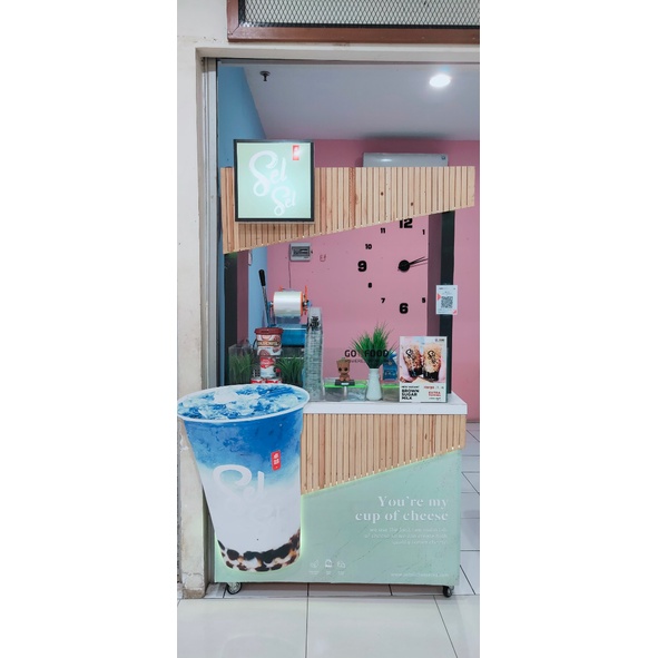 BOOTH GEROBAK MINUMAN BOBA | THAI TEA BEKAS