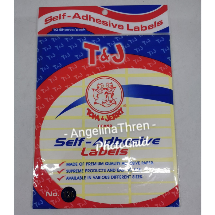 

Label HVS tempel Tom & Jerry no 126 isi 10 Lbr - sticker HVS 10x50mm