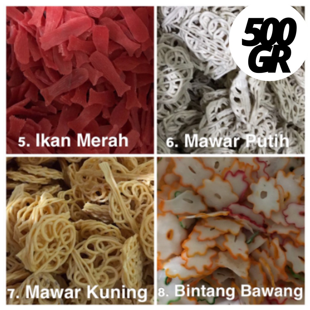 KERUPUK SEBLAK MENTAH / KRUPUK KERING / KERIPIK ANEKA KERUPUK / ANEKA KERIPIK BAWANG 500gr